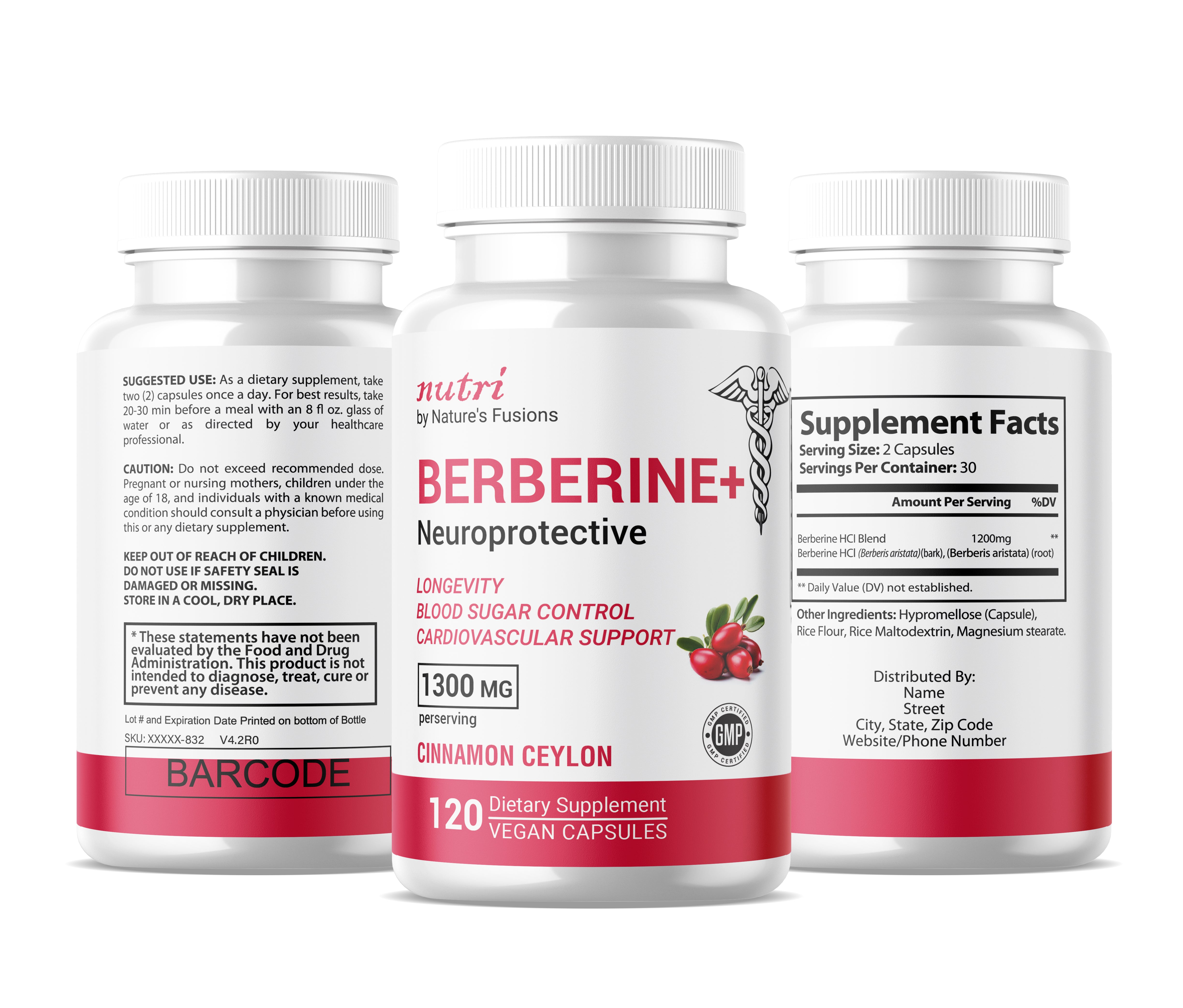 Berberine HCI 1200mg (60 Capsules)